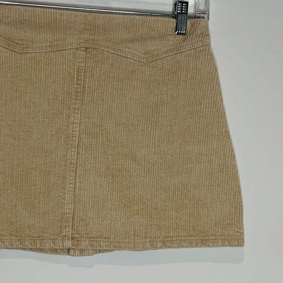 She and Sky Skirt Womens Corduroy Mini Flare Size Small Tan Brown Fall Casual - Picture 9 of 12